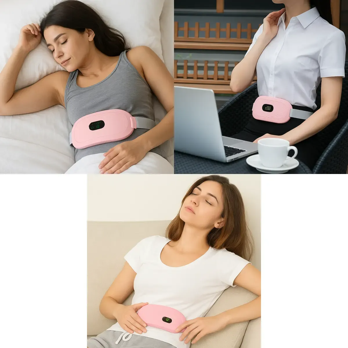 Portable Menstrual Heating Massager belt for Period Cramp and Muscular Pain Relief