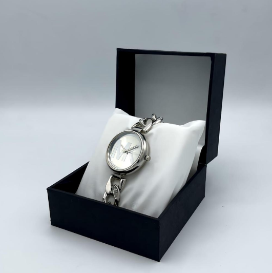 MK Inspired Silver Tone Stainless Steel Watch